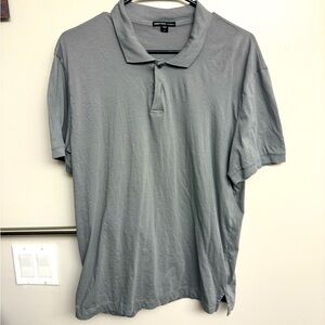 NWOT - James Perse - LUXE LOTUS JERSEY POLO - Silver Gray - 2/Medium